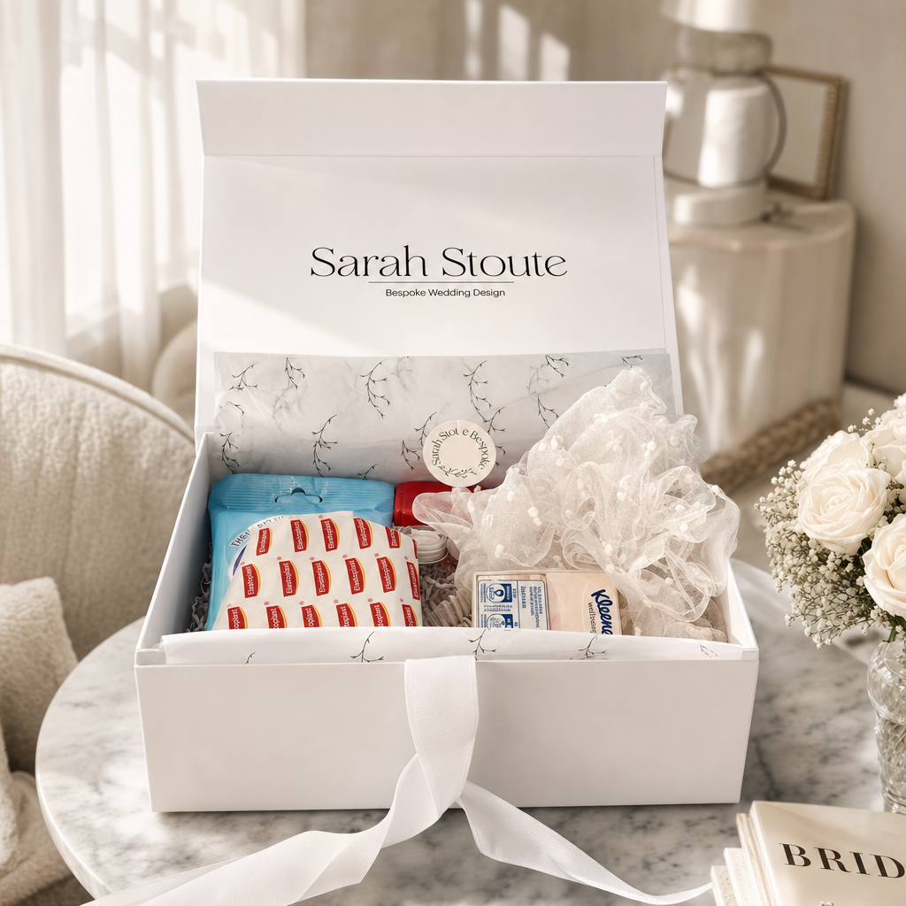 The Bridal Emergency Box, styled open